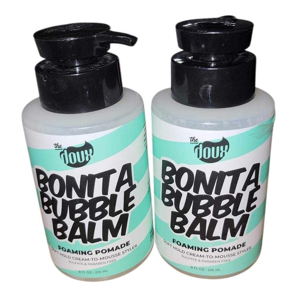 The Doux Bonita Bubble Balm Foaming Pomade 8 oz Lot of 2 NEW Hair Styler